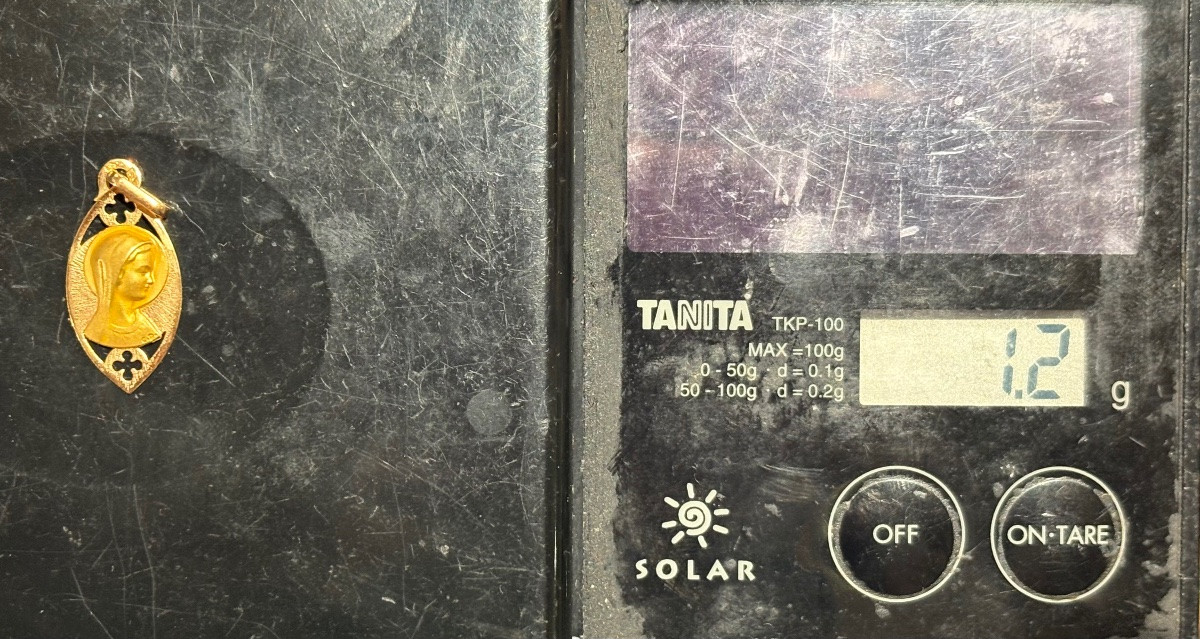 Médaille vierge or 18cts-photo-1