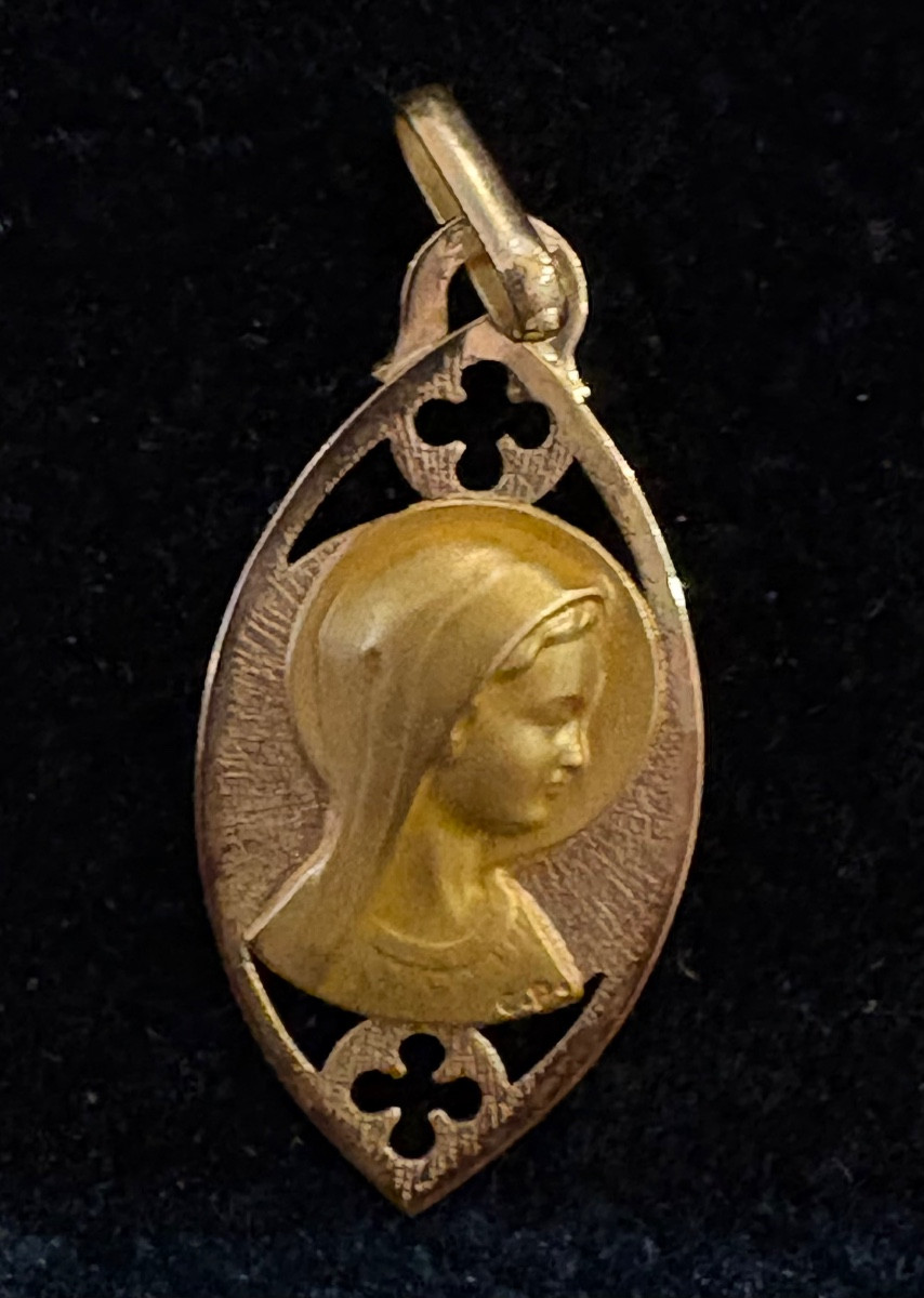 Médaille vierge or 18cts-photo-3