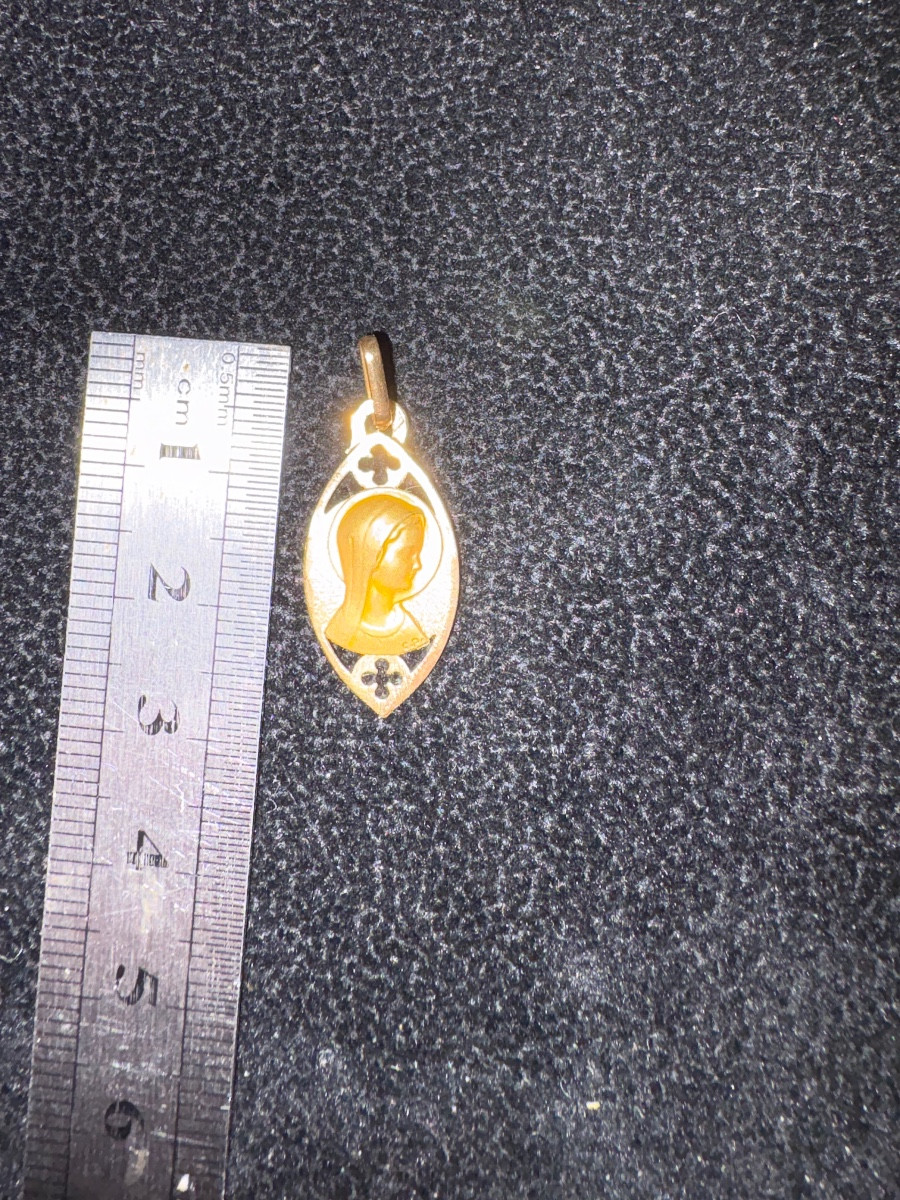 Médaille vierge or 18cts-photo-5