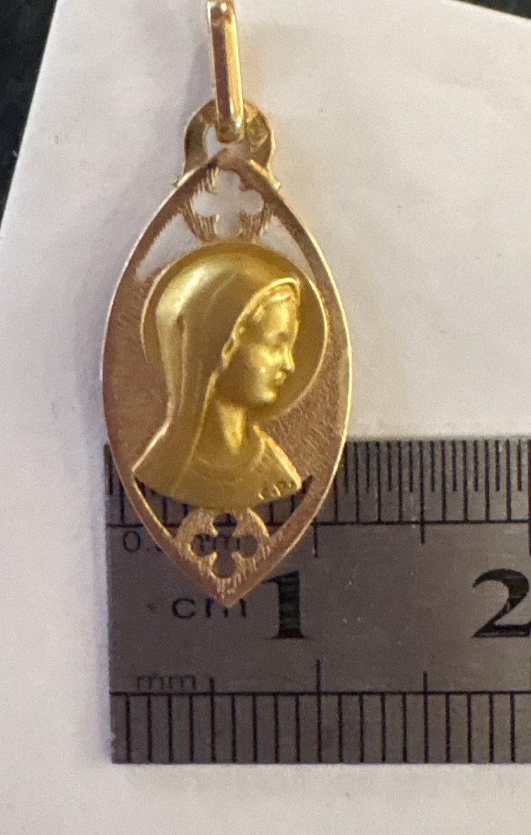Médaille vierge or 18cts-photo-6