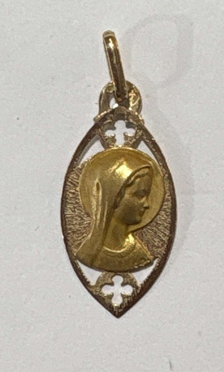 Médaille vierge or 18cts-photo-7