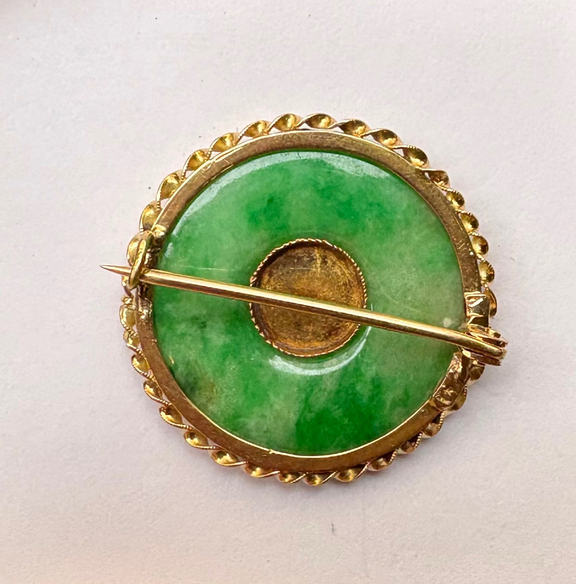 Jade And Gold Brooch-photo-8