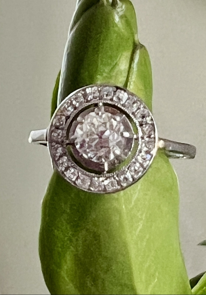 Bague or diamants taille ancienne -photo-4