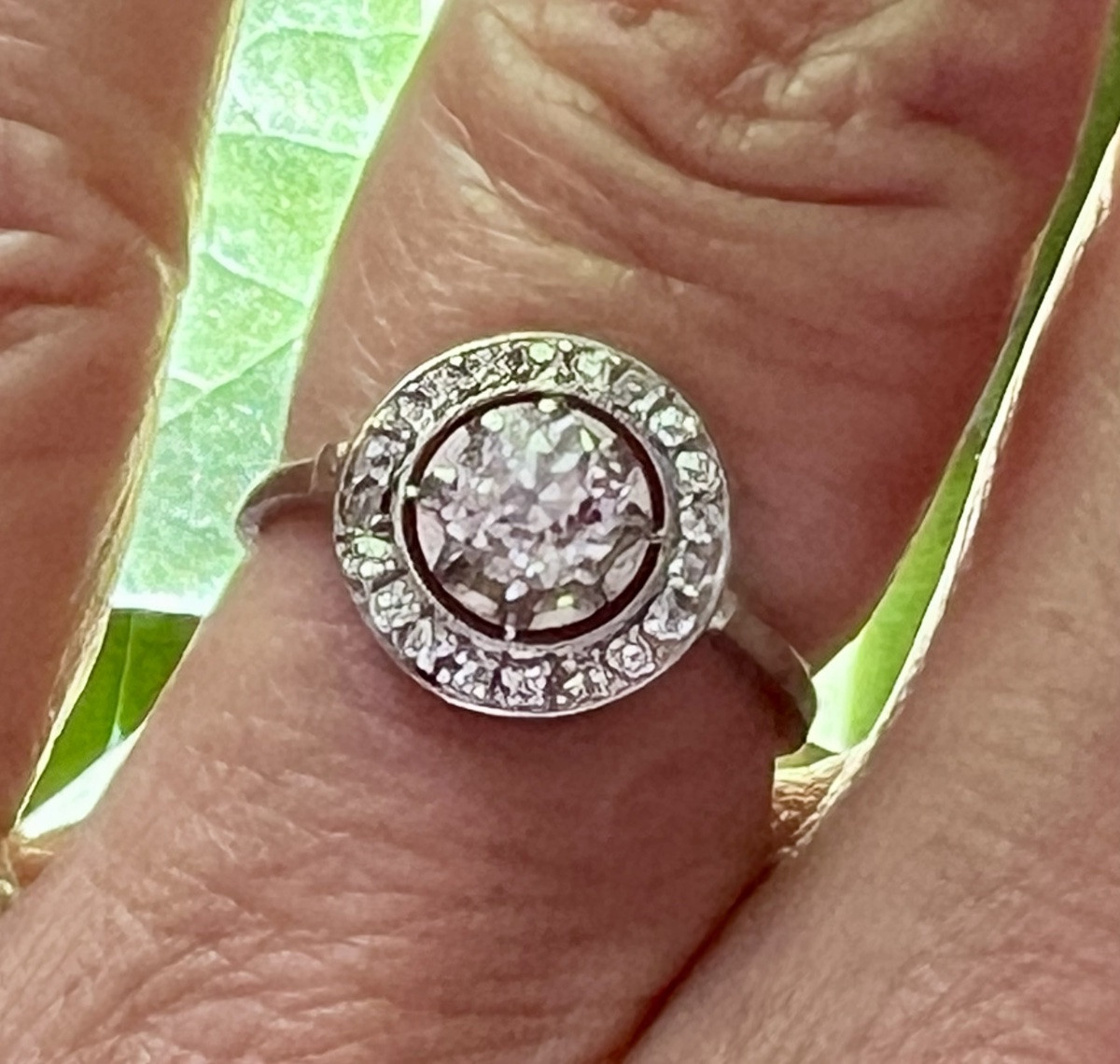 Bague or diamants taille ancienne -photo-6