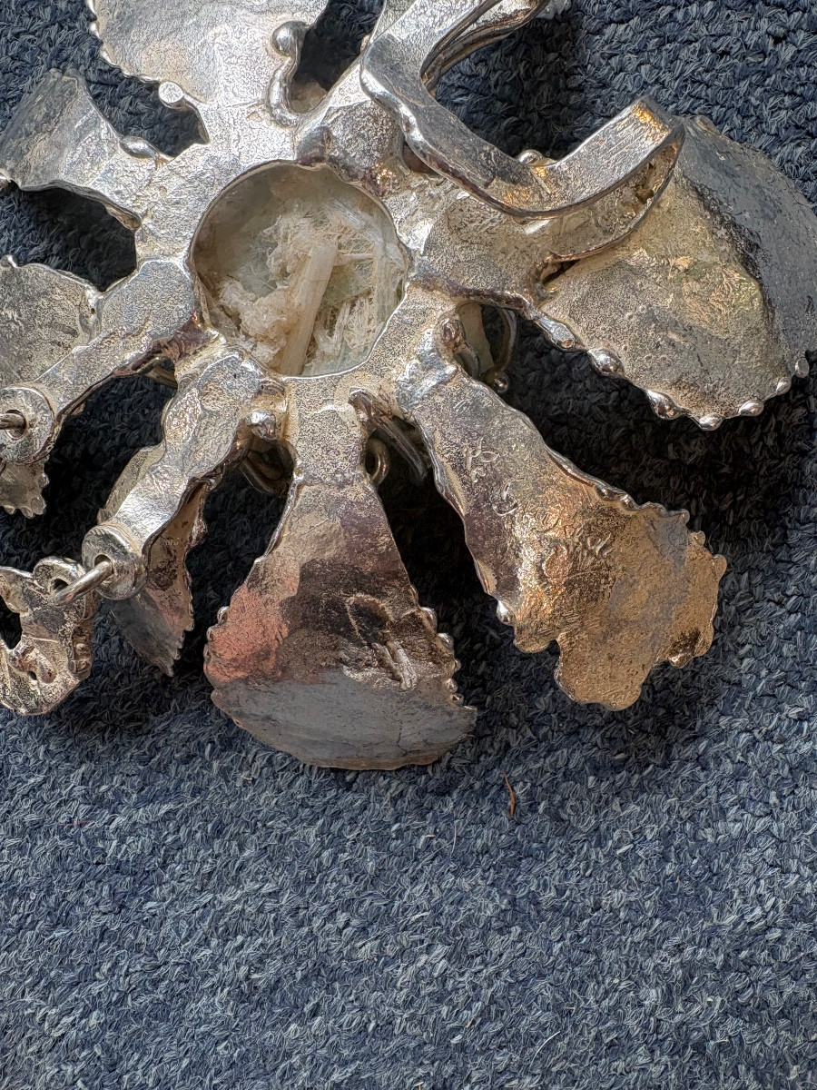 Vintage Silver Metal Belt Signed -photo-1