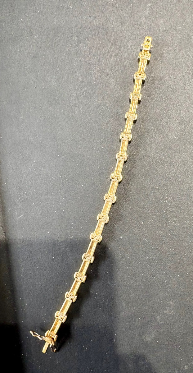 Bracelet argent vermeil et marcassites -photo-2