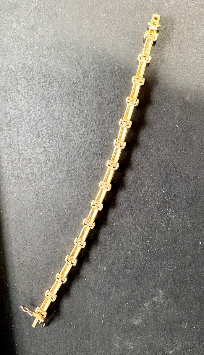 Bracelet argent vermeil et marcassites -photo-3