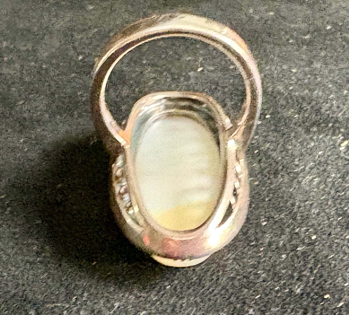 Silver Ring Mother-of-pearl Marcasites-photo-4