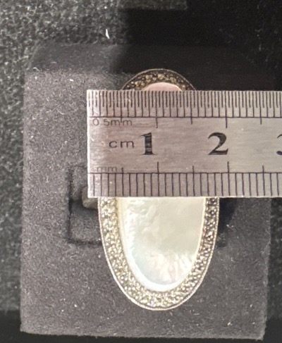 Bague argent Nacre marcassites-photo-3