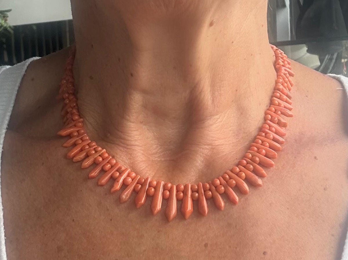 Collier corail ancien 