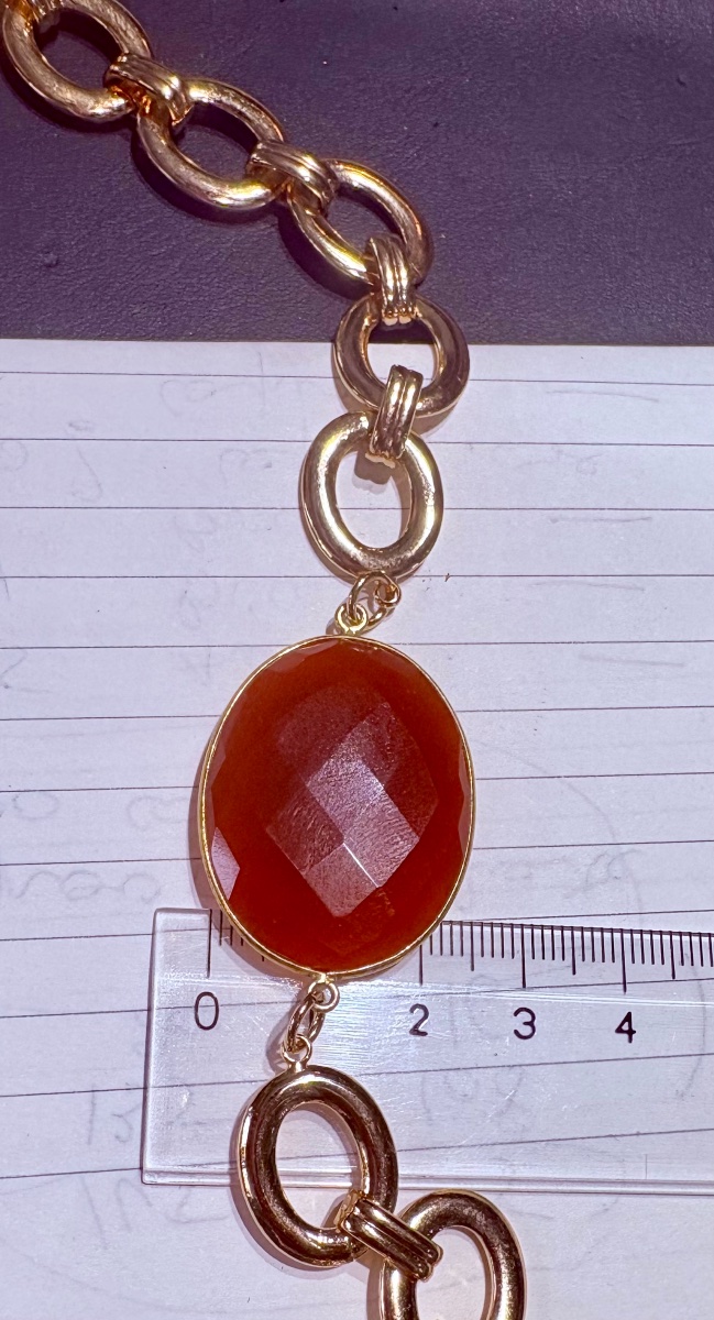Gold-plated Carnelian Necklace -photo-4