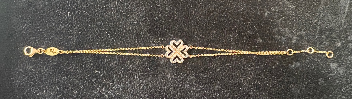 Gold Diamond Clover Bracelet -photo-2