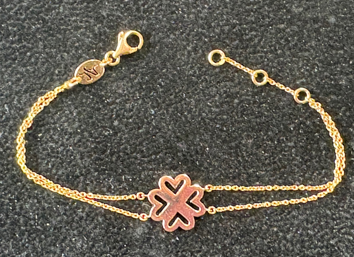Gold Diamond Clover Bracelet -photo-3