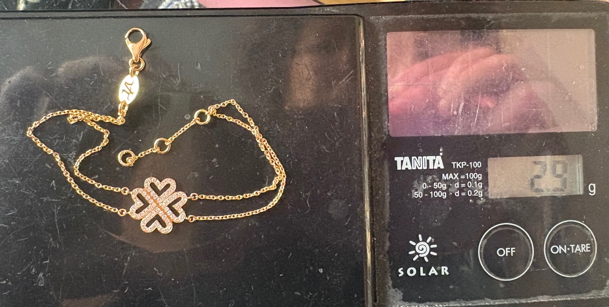 Gold Diamond Clover Bracelet -photo-6