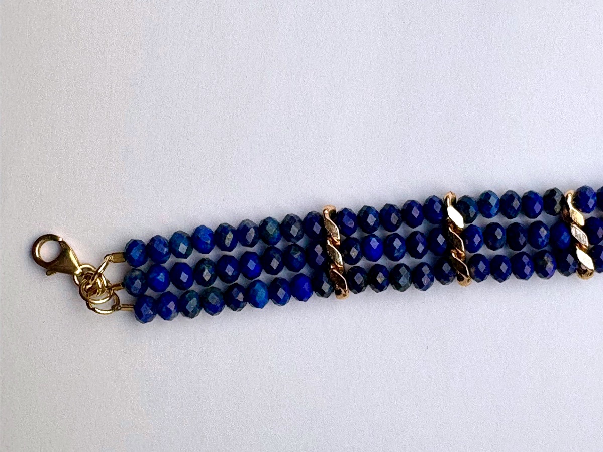 Lapis Lazuli Vermeil Bracelet-photo-2
