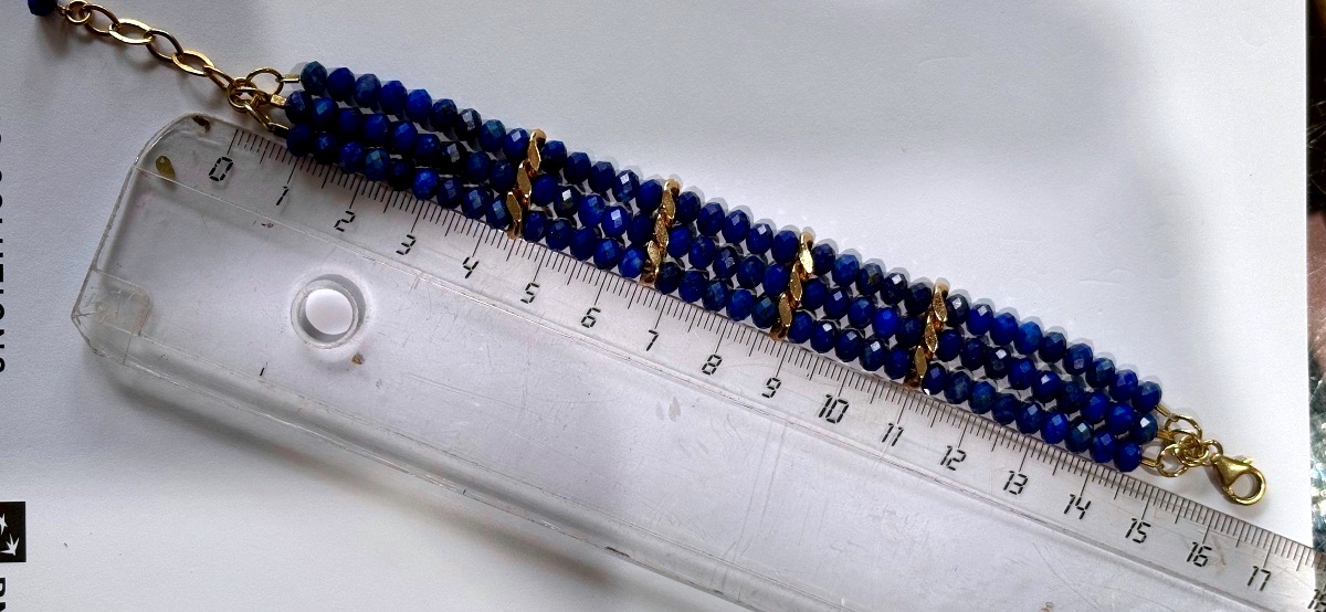 Lapis Lazuli Vermeil Bracelet-photo-3