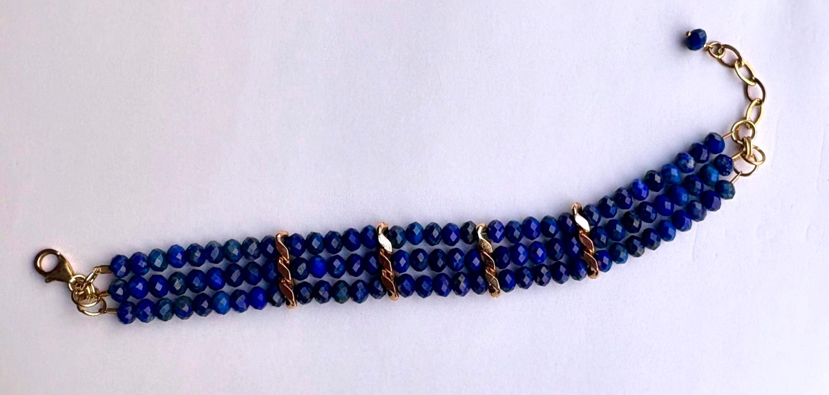 Lapis Lazuli Vermeil Bracelet-photo-4
