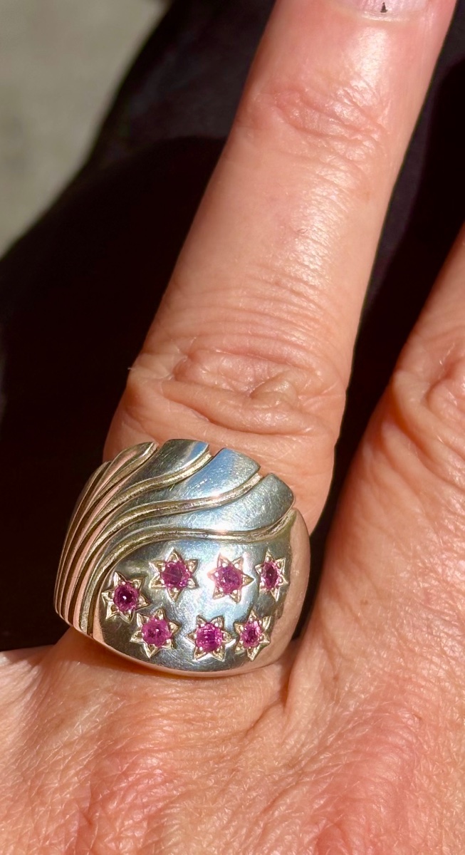 Bague argent rubis -photo-3