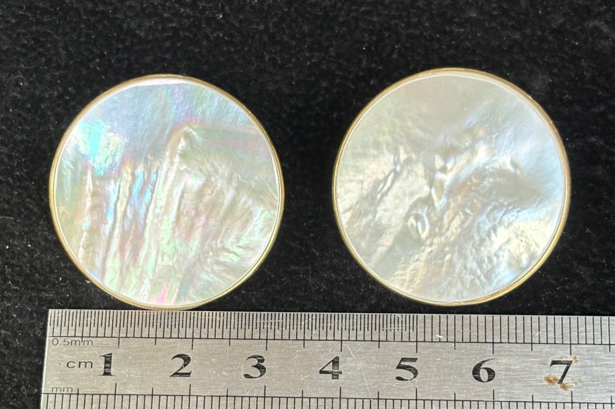 Mother-of-pearl And Vermeil Earrings -photo-2
