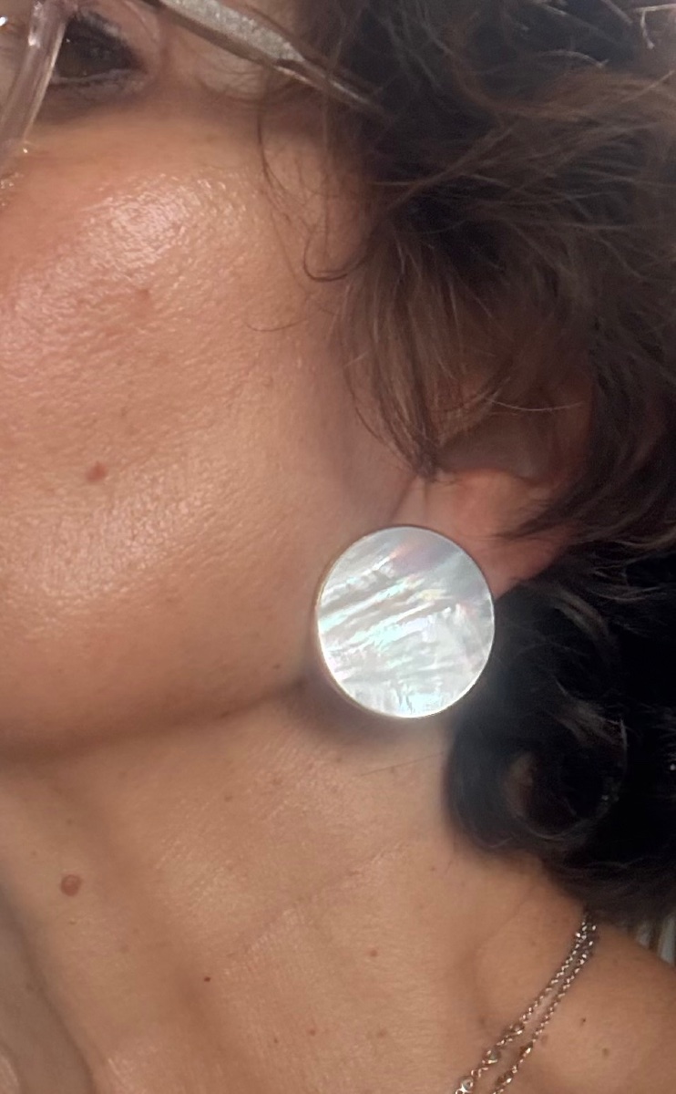 Mother-of-pearl And Vermeil Earrings 