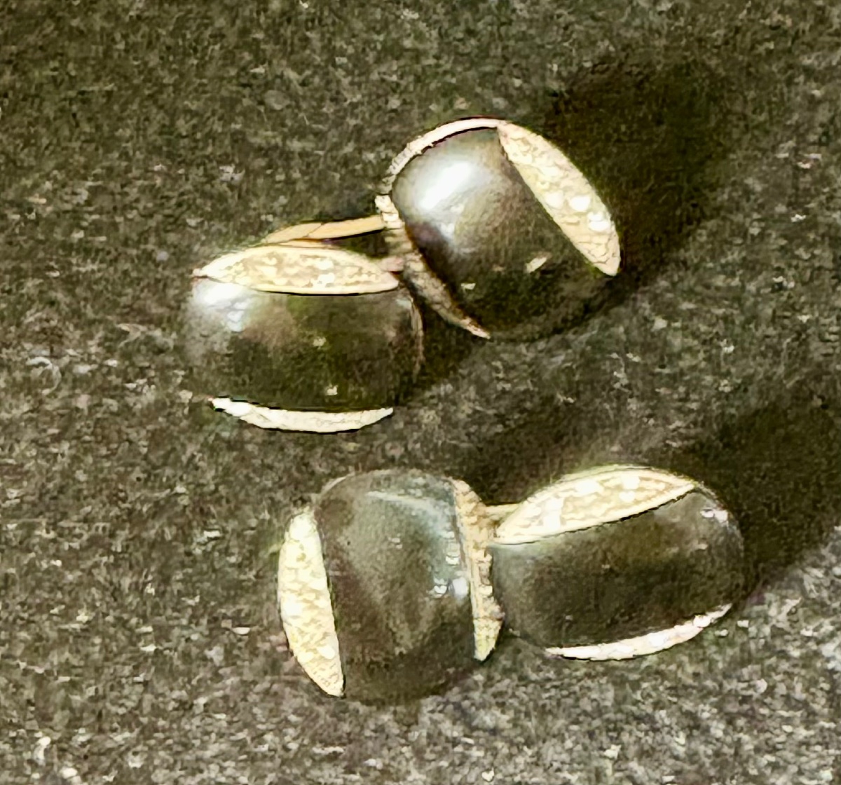 Boutons de manchettes or/platine ,onyx,diamants-photo-2