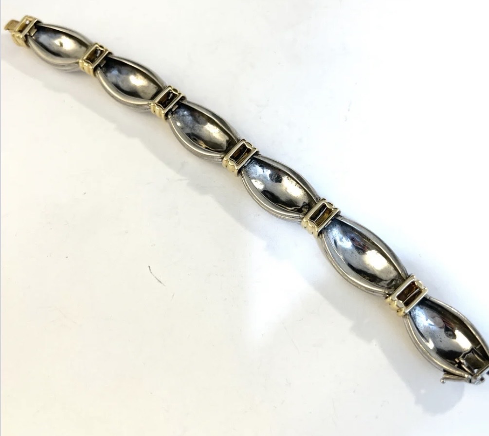 Bracelet argent et or  , attribué à OJ Perrin Paris -photo-4