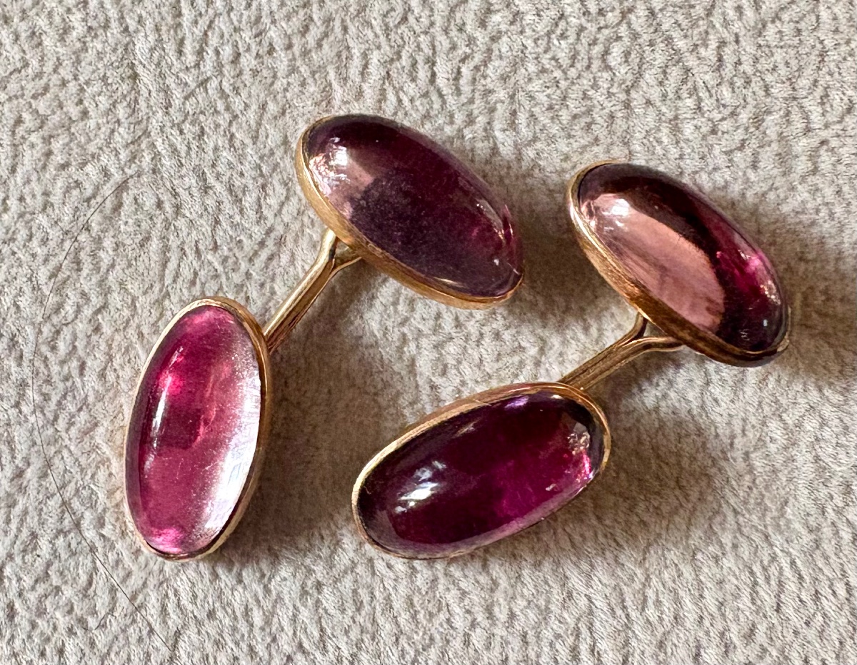 Gold And Amethyst Cufflinks-photo-4