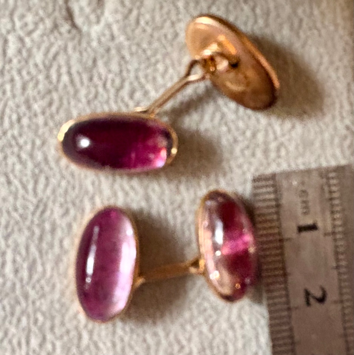 Gold And Amethyst Cufflinks-photo-2