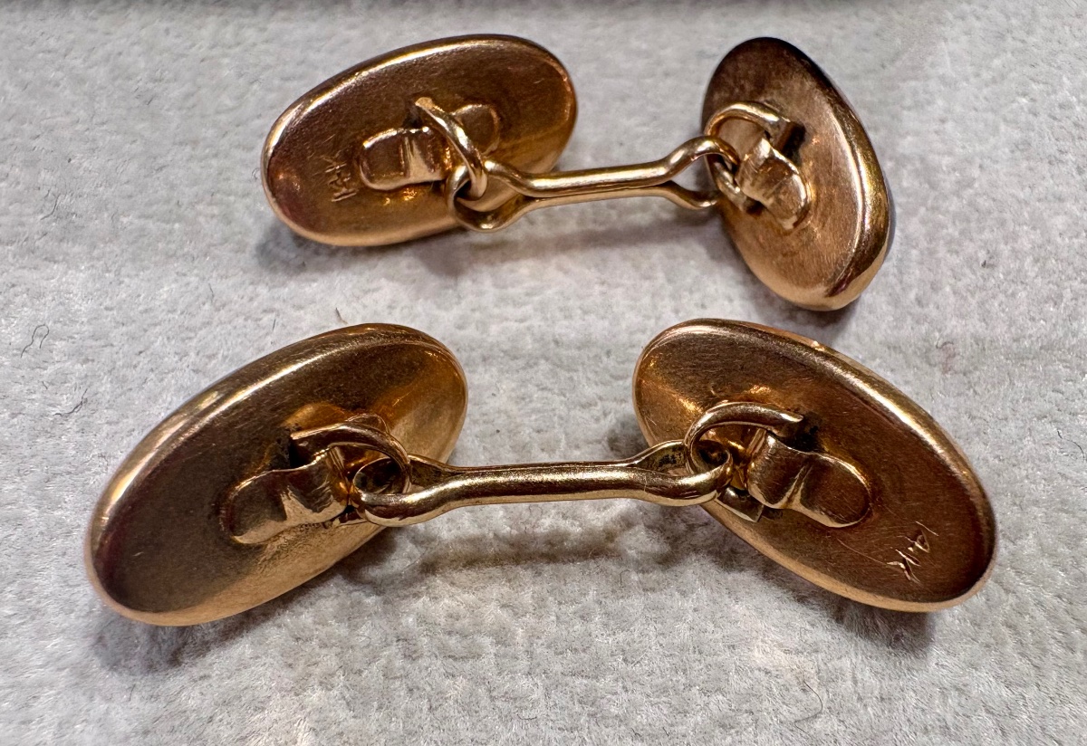 Gold And Amethyst Cufflinks-photo-4