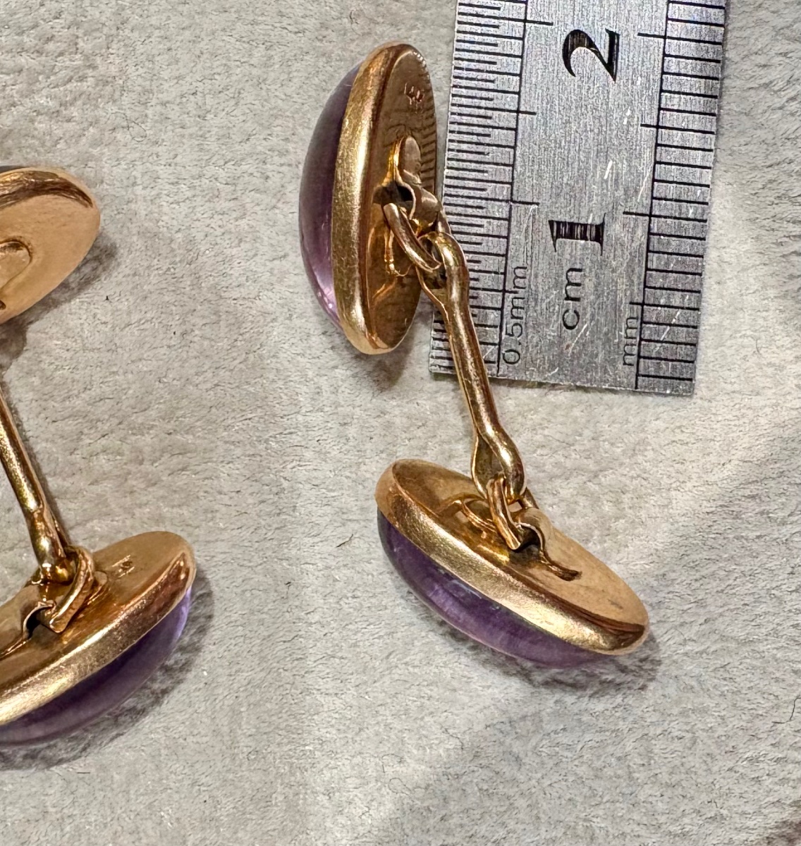 Gold And Amethyst Cufflinks-photo-5