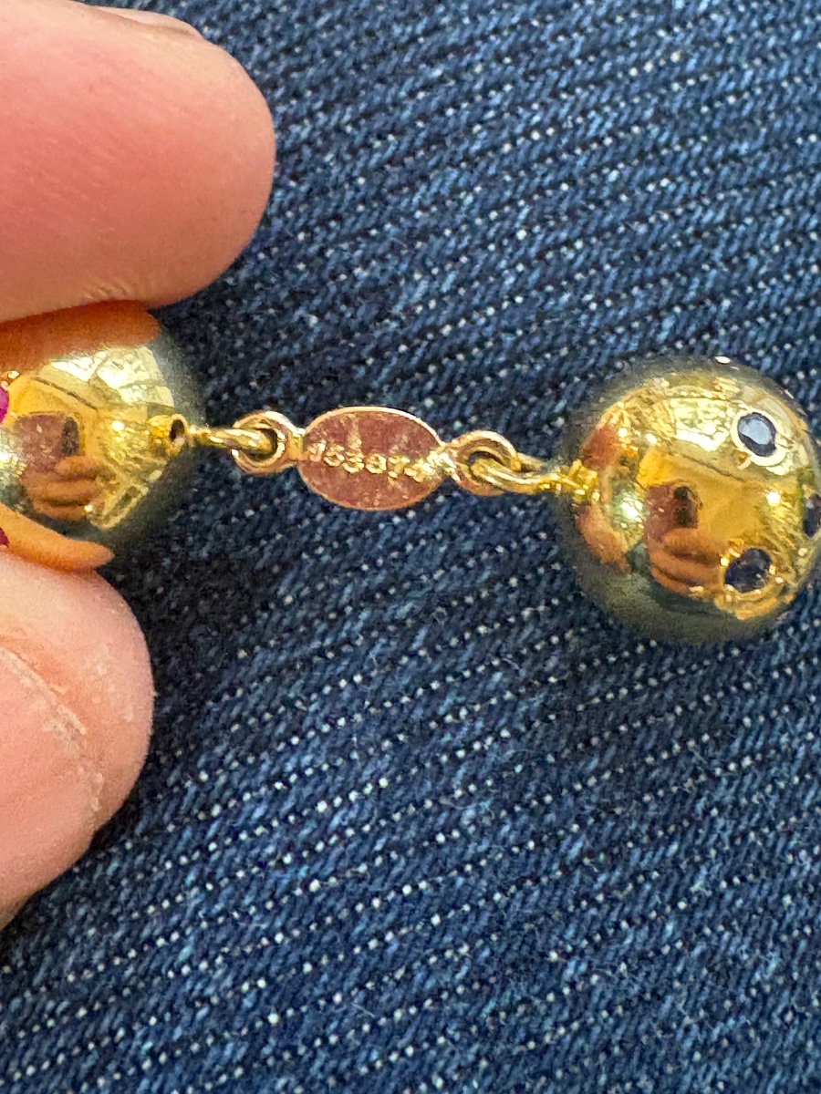 Boutons de manchettes ‘CHAUMET.’ Or 18cts-photo-2