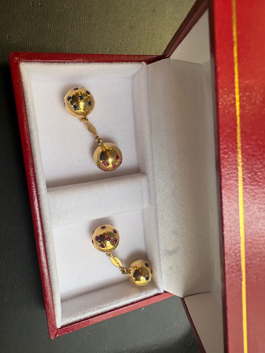 Boutons de manchettes ‘CHAUMET.’ Or 18cts-photo-5