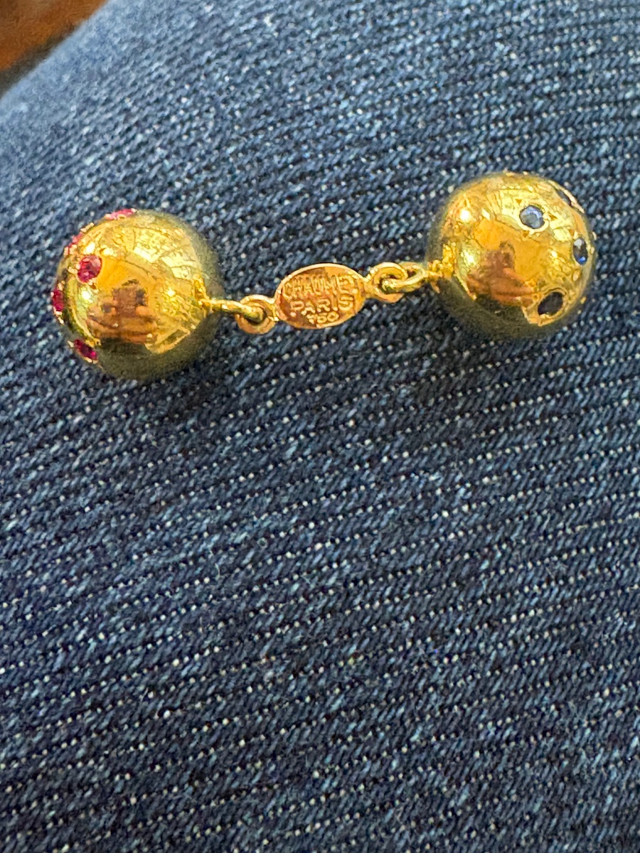Boutons de manchettes ‘CHAUMET.’ Or 18cts-photo-6