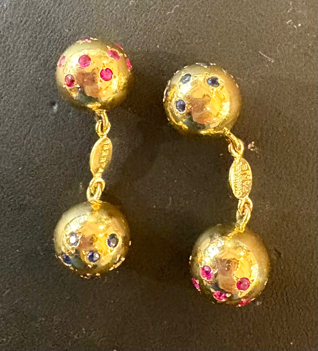 Boutons de manchettes ‘CHAUMET.’ Or 18cts
