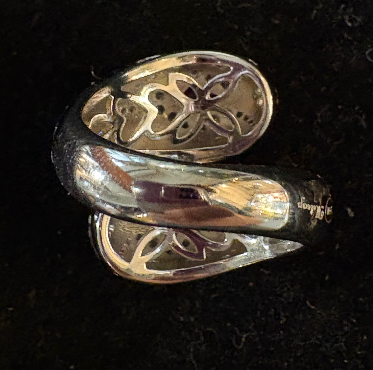 Silver Ring With Enamel And Synthetic Stones-photo-6