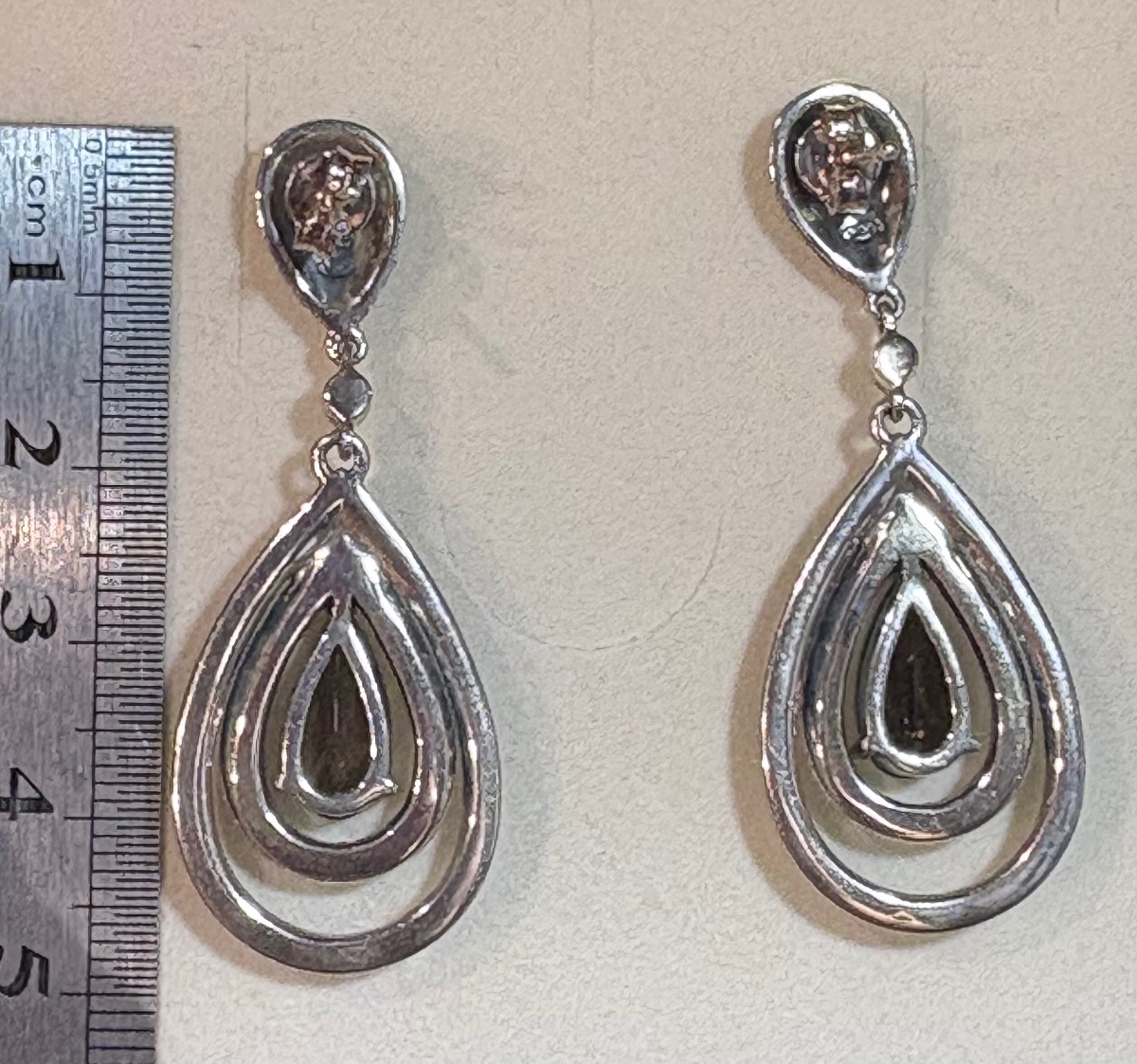 Smoky Quartz Silver Earrings -photo-2