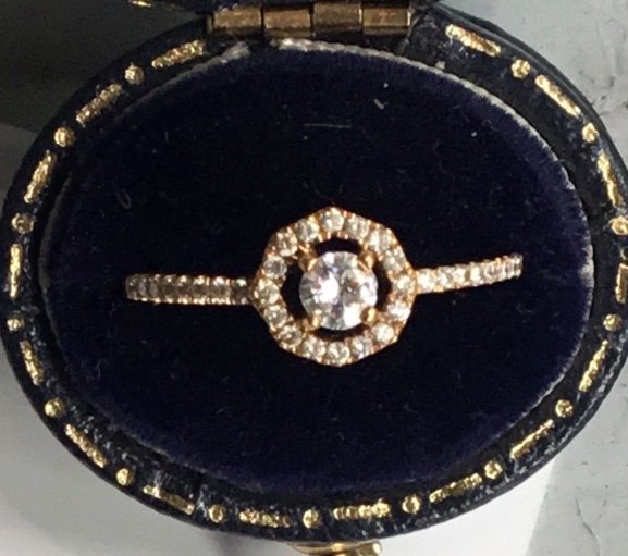 Pink Gold Ring 28 Ct Diamonds -photo-2