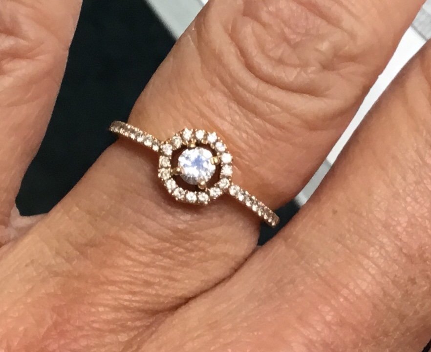 Pink Gold Ring 28 Ct Diamonds -photo-1