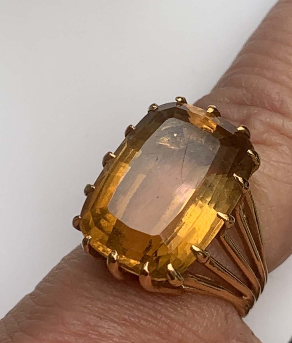 Bague Or Citrine-photo-2