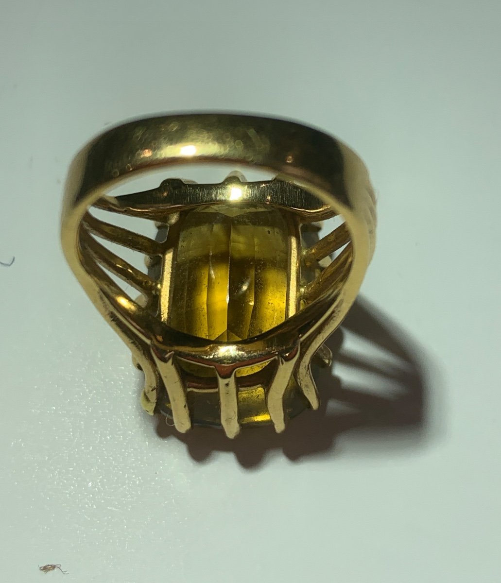 Bague Or Citrine-photo-2