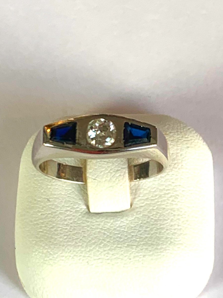 White Gold Diamond Ring-photo-4