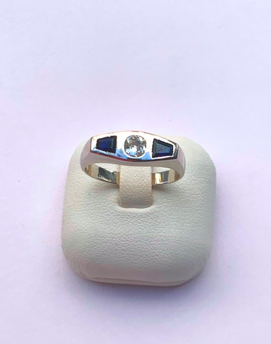 Bague Or Blanc Diamant -photo-2