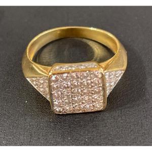 Bague Or 18ct Diamants 