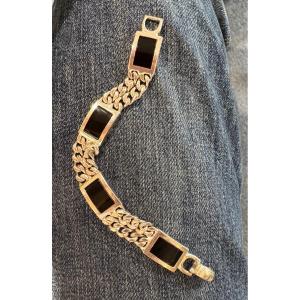 Bracelet argent 835 ,  onyx
