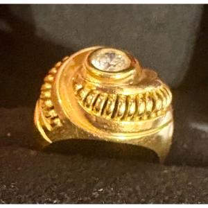 Antic Gold Diamond Ring