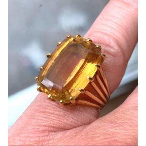 Bague Or Citrine