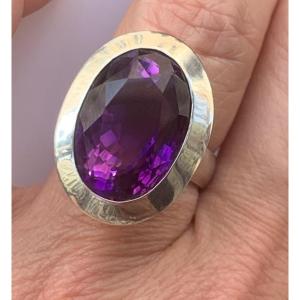 Amethyst Silver Ring