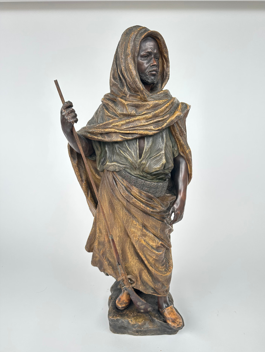 Statue By Friedrich Goldscheider (1845-1897) The Palace Guard-photo-4