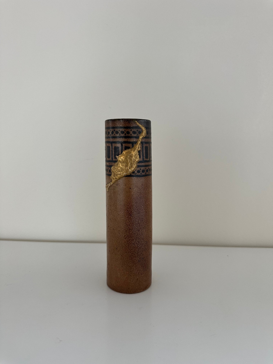 Cylindrical Vase By Henri Simmen (1880-1963)-photo-1