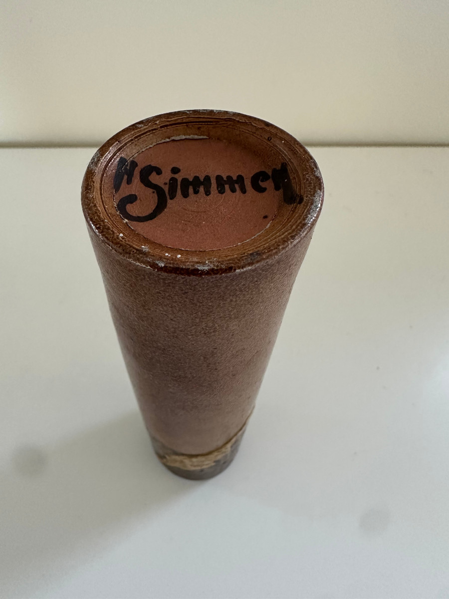 Cylindrical Vase By Henri Simmen (1880-1963)-photo-2